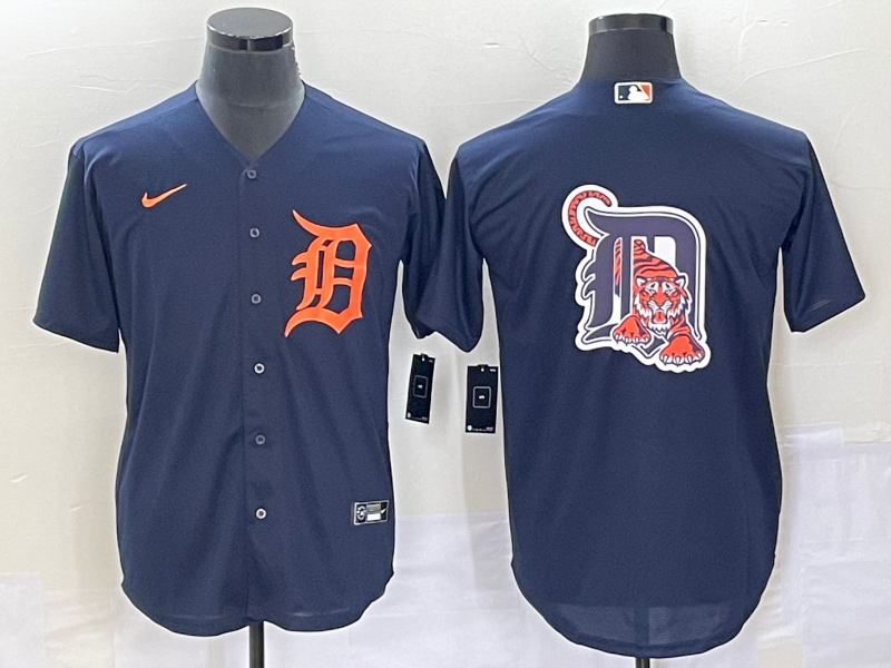 Men’s Detroit Tigers Navy Alternate Authentic Logo Team Jersey