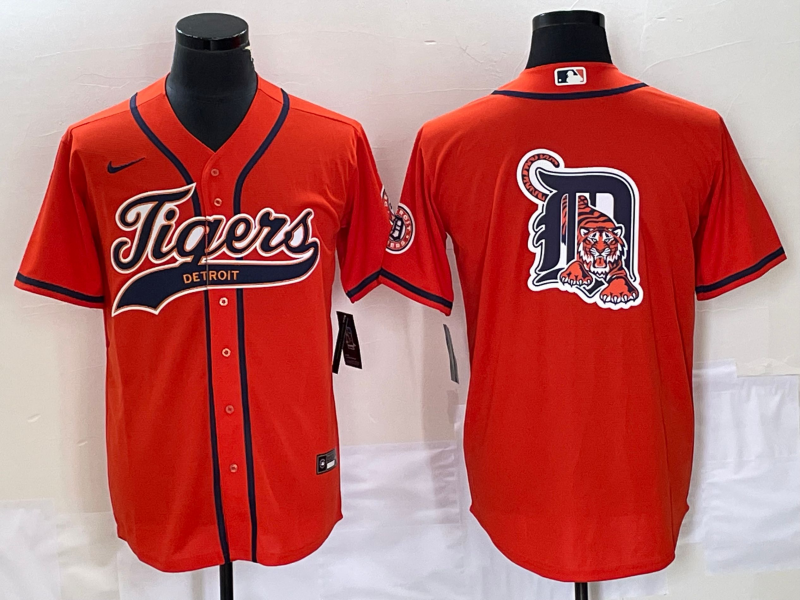 Men’s Detroit Tigers Orange Jersey Joint Edition