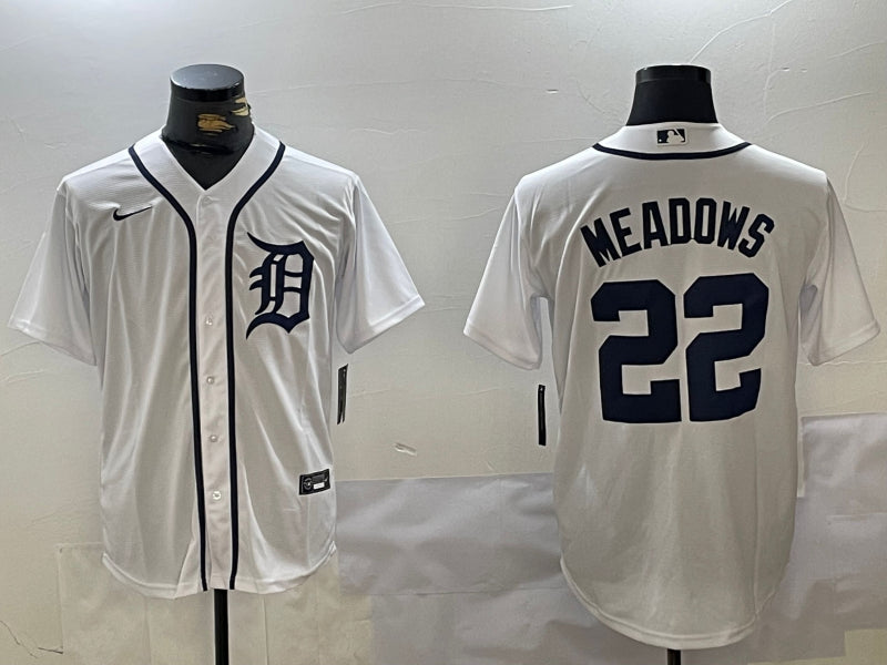 Men’s Detroit Tigers Parker Meadows #22 White Home Limited Jersey