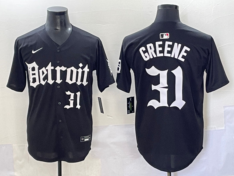 Men’s Detroit Tigers Riley Greene #31 Black Jersey