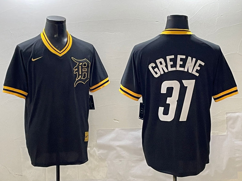 Men’s Detroit Tigers Riley Greene #31 Black Jersey