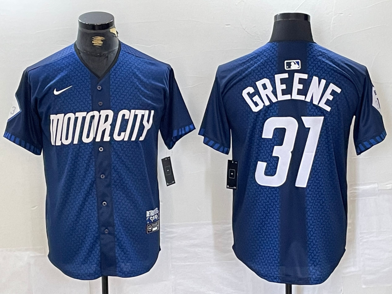 Men’s Detroit Tigers Riley Greene #31 Navy 2024 City Connect Limited Jersey