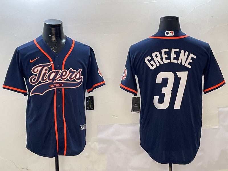 Men’s Detroit Tigers Riley Greene #31 Navy Jersey