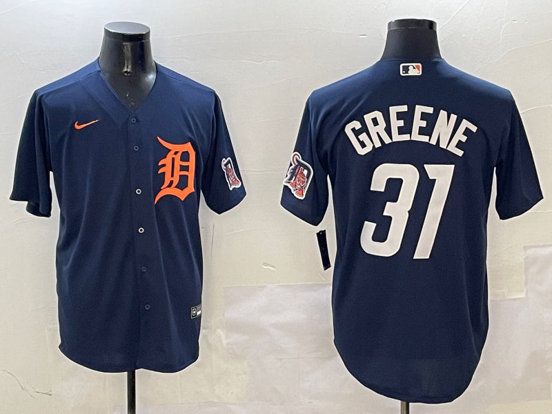 Men’s Detroit Tigers Riley Greene #31 Navy Limited Jersey