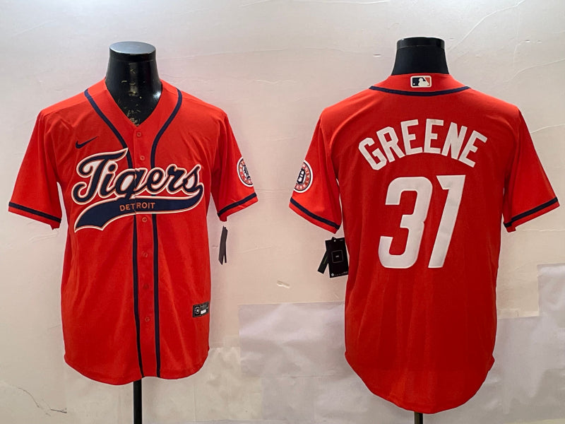 Men’s Detroit Tigers Riley Greene #31 Orange Jersey