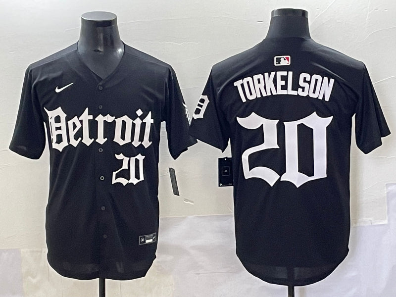 Men’s Detroit Tigers Spencer Torkelson #20 Black Jersey