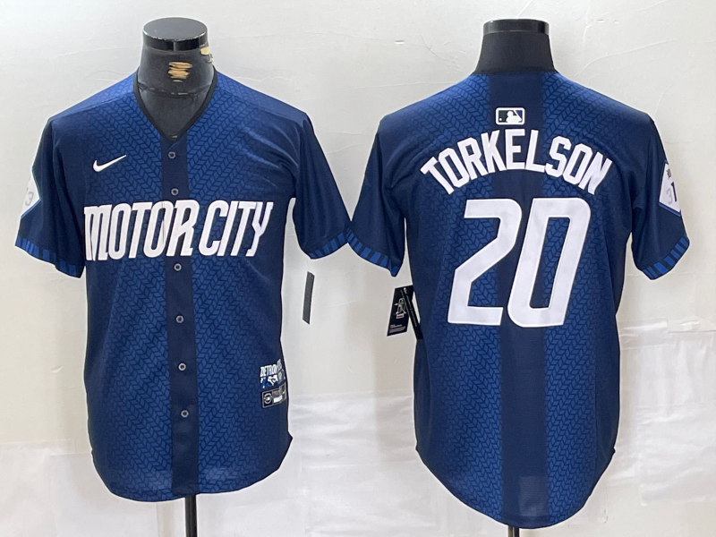 Men’s Detroit Tigers Spencer Torkelson #20 Navy 2024 City Connect Limited Jersey