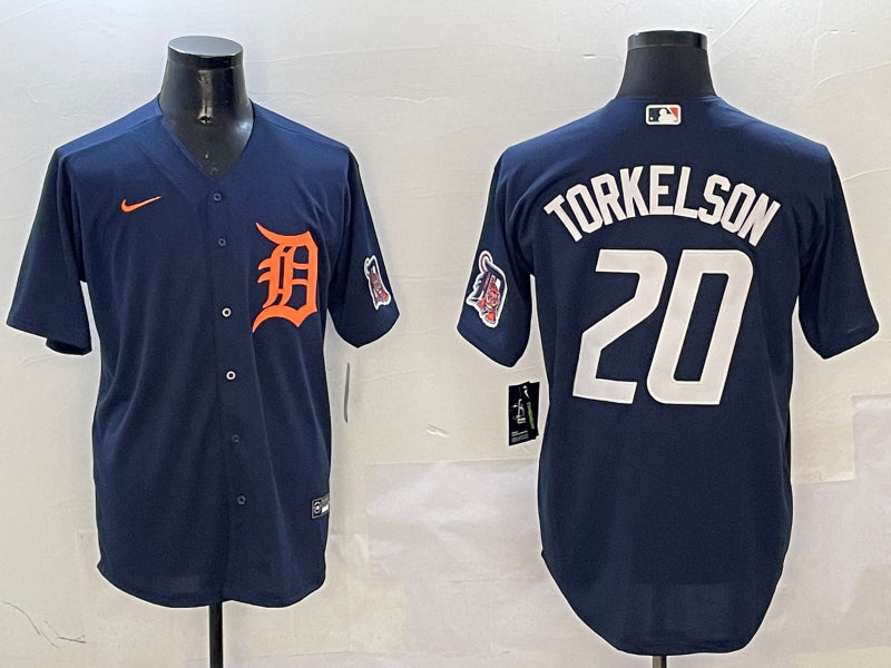 Men’s Detroit Tigers Spencer Torkelson #20 Navy Limited Jersey