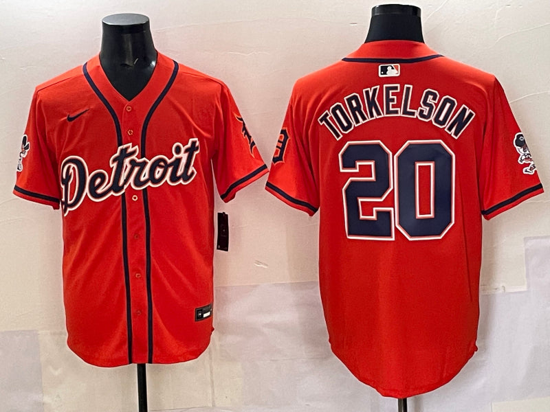 Men’s Detroit Tigers Spencer Torkelson #20 Orange Jersey