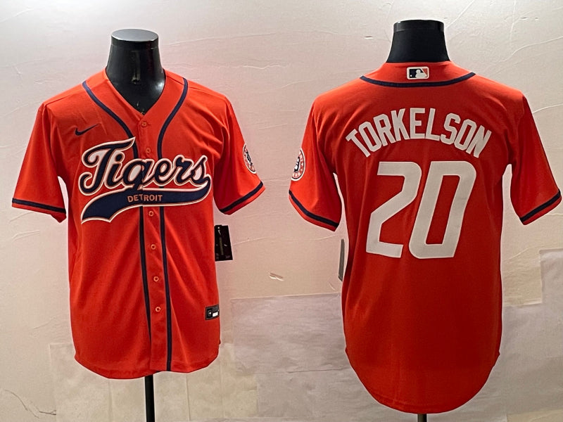 Men’s Detroit Tigers Spencer Torkelson #20 Orange Jersey