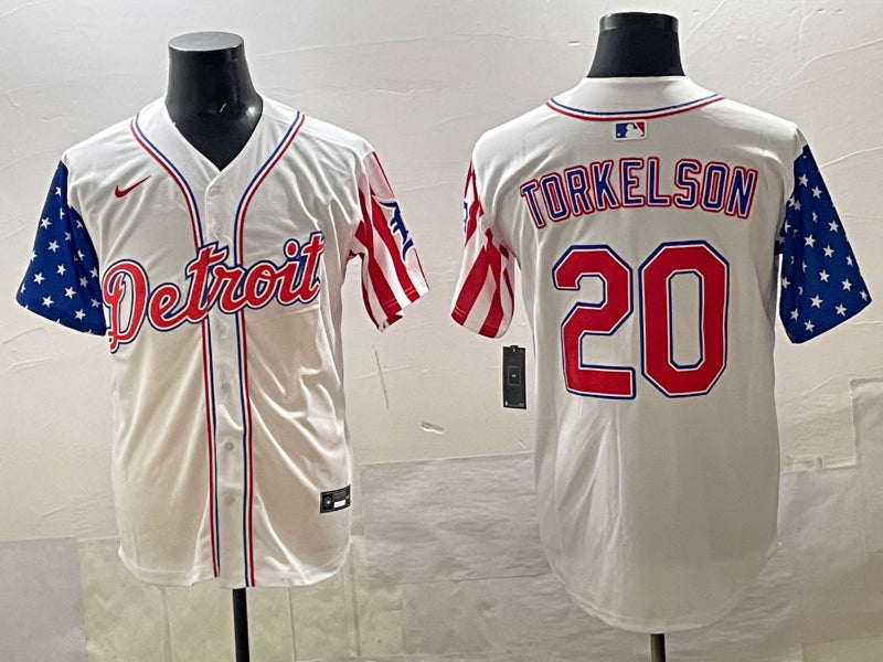 Men’s Detroit Tigers Spencer Torkelson #20 White Limited Jersey
