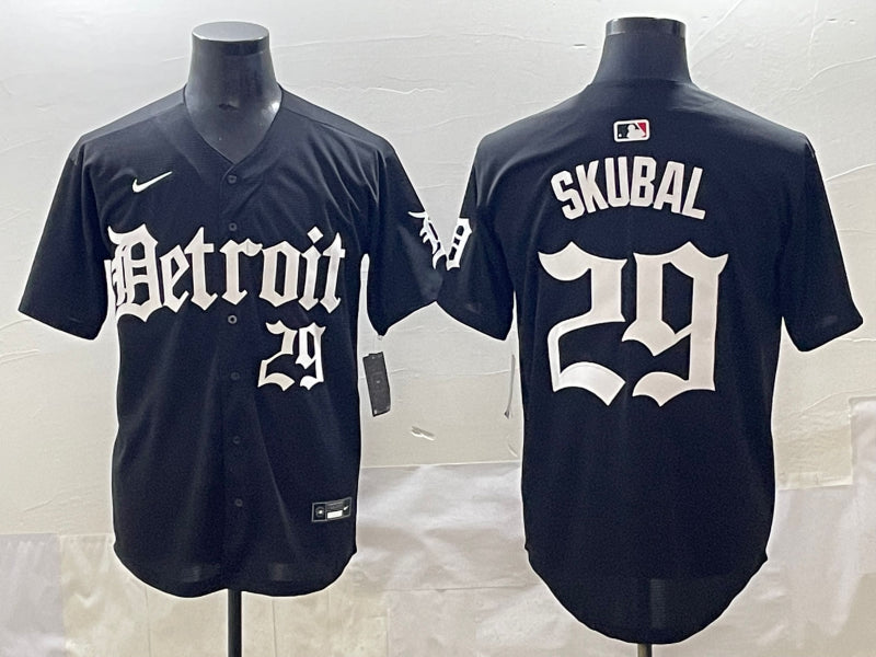 Men’s Detroit Tigers Tarik Skubal #29 Black Jersey