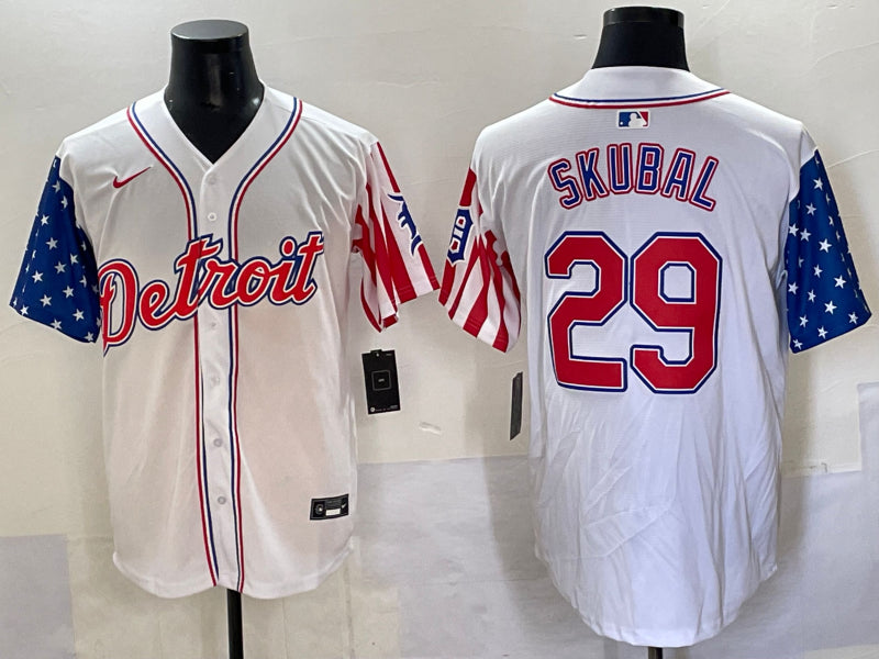 Men’s Detroit Tigers Tarik Skubal #29 White Jersey
