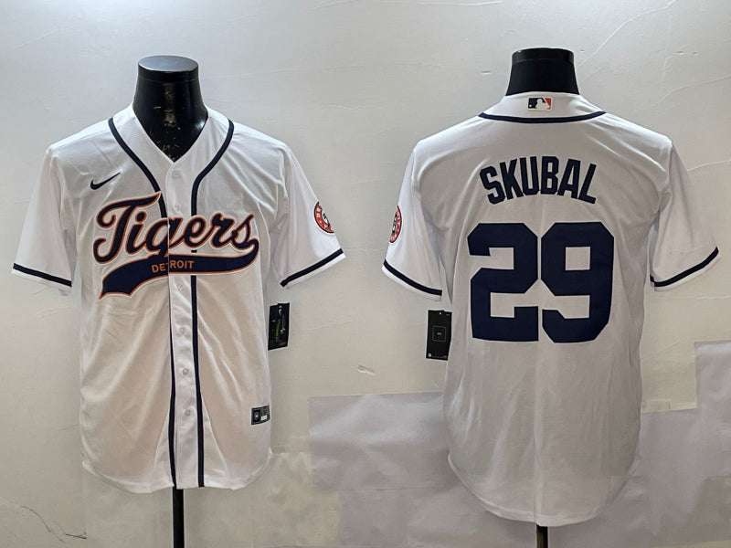 Men’s Detroit Tigers Tarik Skubal #29 White Jersey