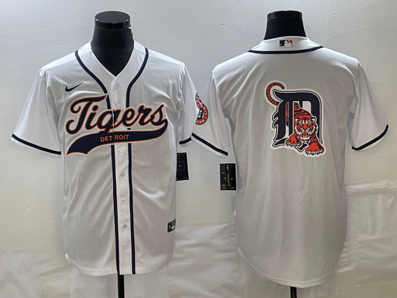 Men’s Detroit Tigers White Jersey Joint Edition