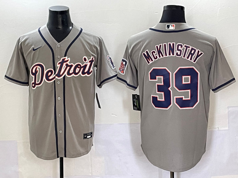 Men’s Detroit Tigers Zach McKinstry #39 Gray Jersey