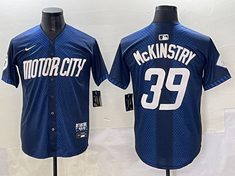 Men’s Detroit Tigers Zach McKinstry #39 Navy 2024 City Connect Limited Jersey