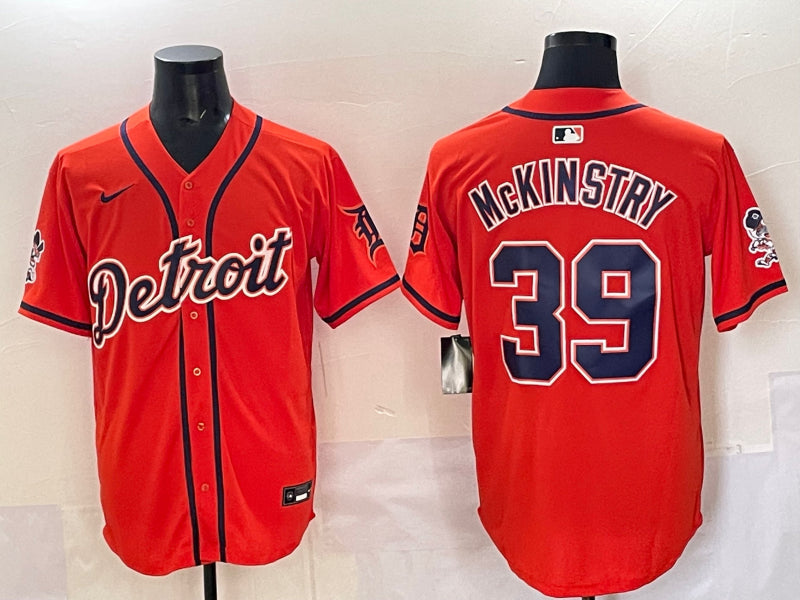 Men’s Detroit Tigers Zach McKinstry #39 Orange Limited Jersey