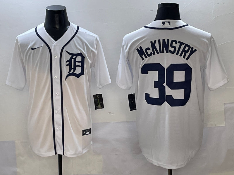 Men’s Detroit Tigers Zach McKinstry #39 White Home Jersey