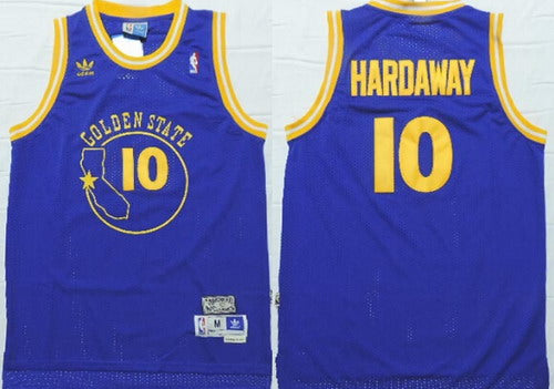 Men’s Golden State Warriors #10 Tim Hardaway Blue Swingman Throwback Jersey