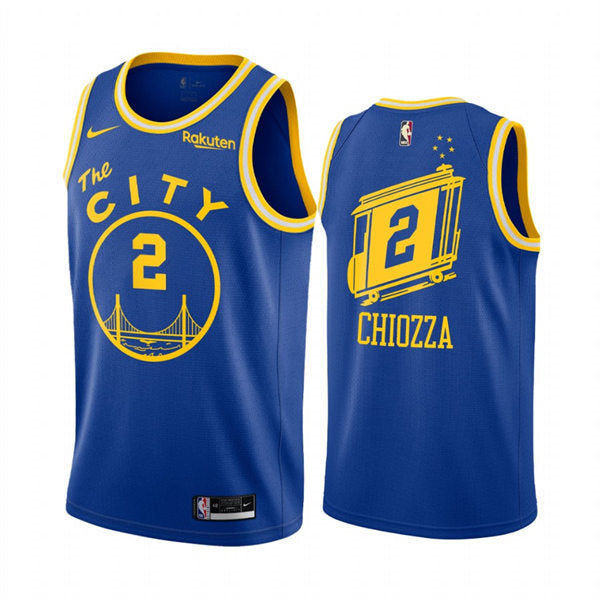 Mens Golden State Warriors #2 Chris Chiozza Nike 2020-21 Royal Classics Edition Jersey