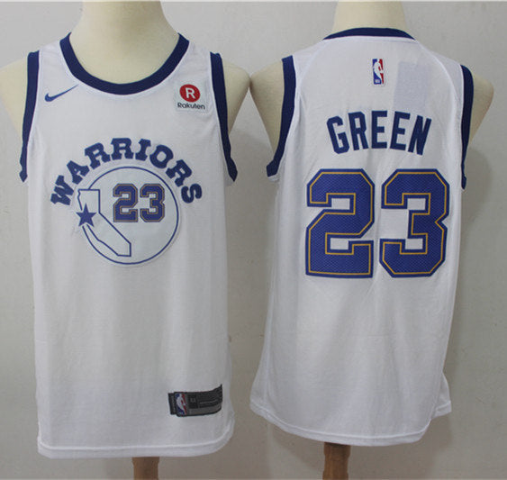 Men’s Golden State Warriors #23 Draymond Green White Hardwood Classics Swingman Jersey