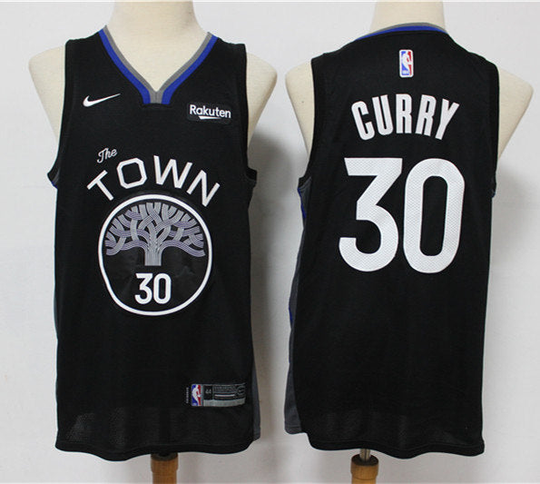 Men’s Golden State Warriors #30 Stephen Curry Nike Black 2019_20 City Edition Swingman Jersey