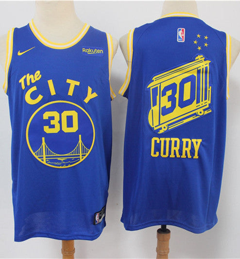Men’s Golden State Warriors #30 Stephen Curry Nike Royal Classics Edition Jersey