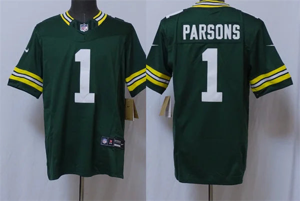 Mens Green Bay Packers #1 Micah Parsons Nike Green F.U.S.E. Vapor Limited Jersey