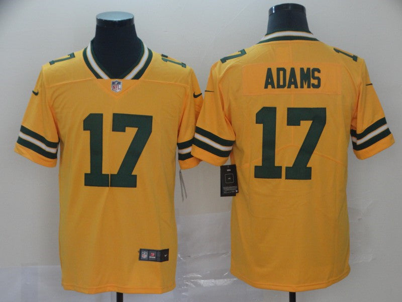 Men’s Green Bay Packers #17 Davante Adams Nike Gold Inverted Game Football Jersey