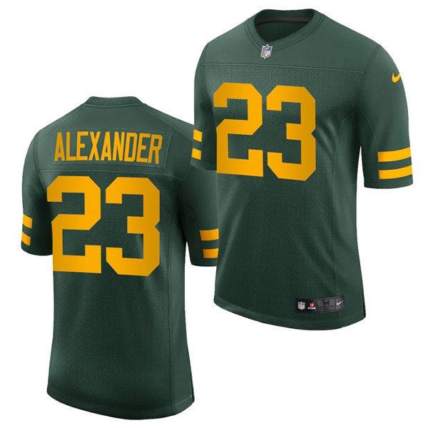 Mens Green Bay Packers #23 Jaire Alexander Nike 2021 Green Alternate Retro 1950s Throwback Uniforms Jersey