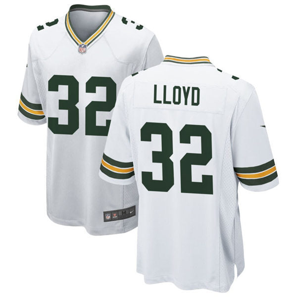 Mens Green Bay Packers #32 MarShawn Lloyd Nike White Vapor Limited Player Jersey