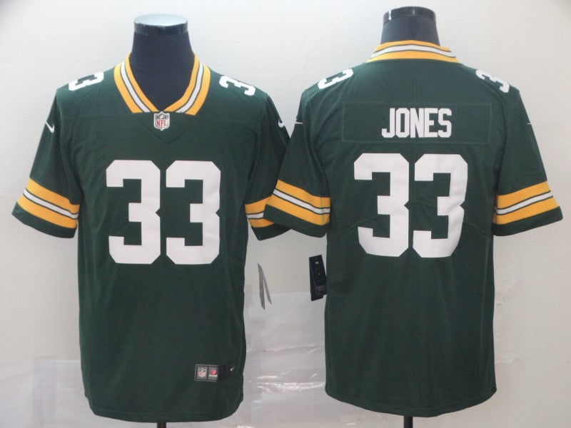 Men’s Green Bay Packers #33 Aaron Jones Player Nike Green Game Football Jersey