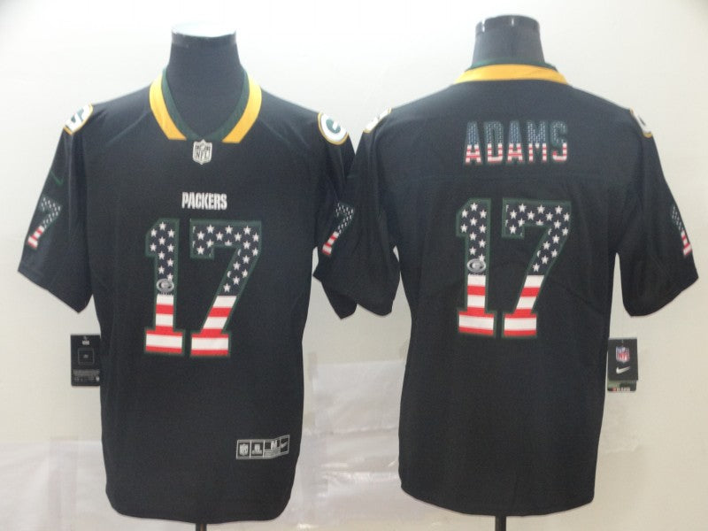 Men’s Green Bay Packers Davante Adams #17 Black Alternate Jersey