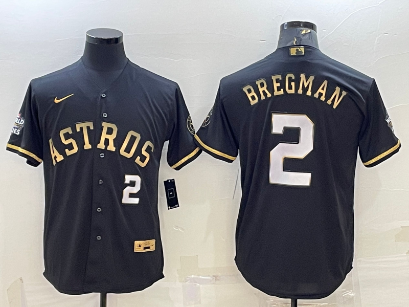 Men’s Houston Astros Alex Bregman #2 Black Alternate Jersey