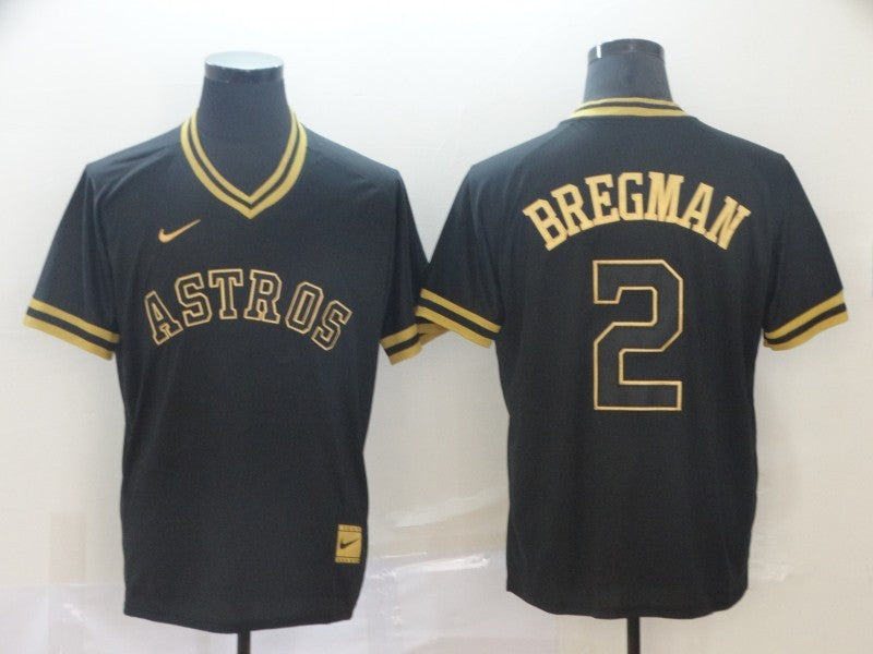 Men’s Houston Astros Alex Bregman #2 Black Jersey