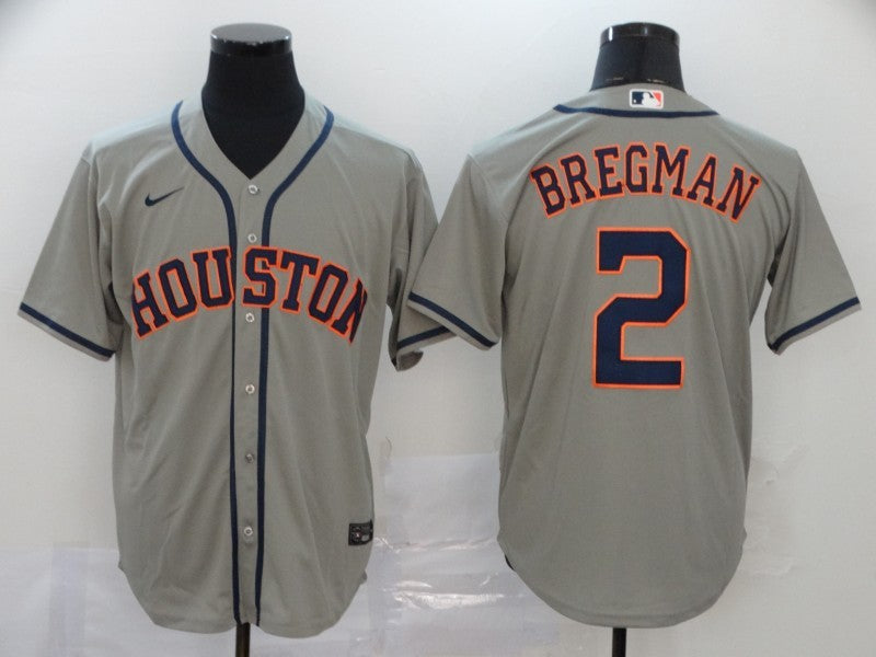 Men’s Houston Astros Alex Bregman #2 Gray Baseball Jersey