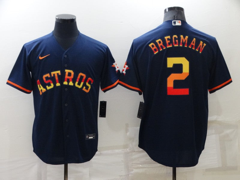 Men’s Houston Astros Alex Bregman #2 Navy Team Jersey