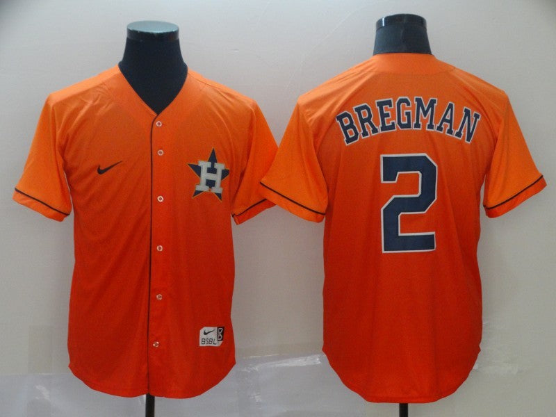 Men’s Houston Astros Alex Bregman #2 Orange Authentic Jersey
