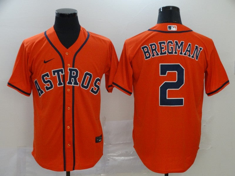 Men’s Houston Astros Alex Bregman #2 Orange Baseball Jersey