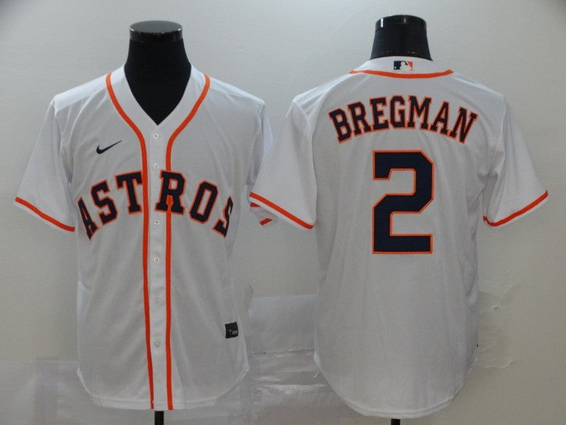 Men’s Houston Astros Alex Bregman #2 White Baseball Jersey