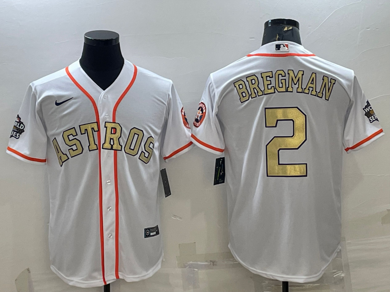 Men’s Houston Astros Alex Bregman #2 White Jersey