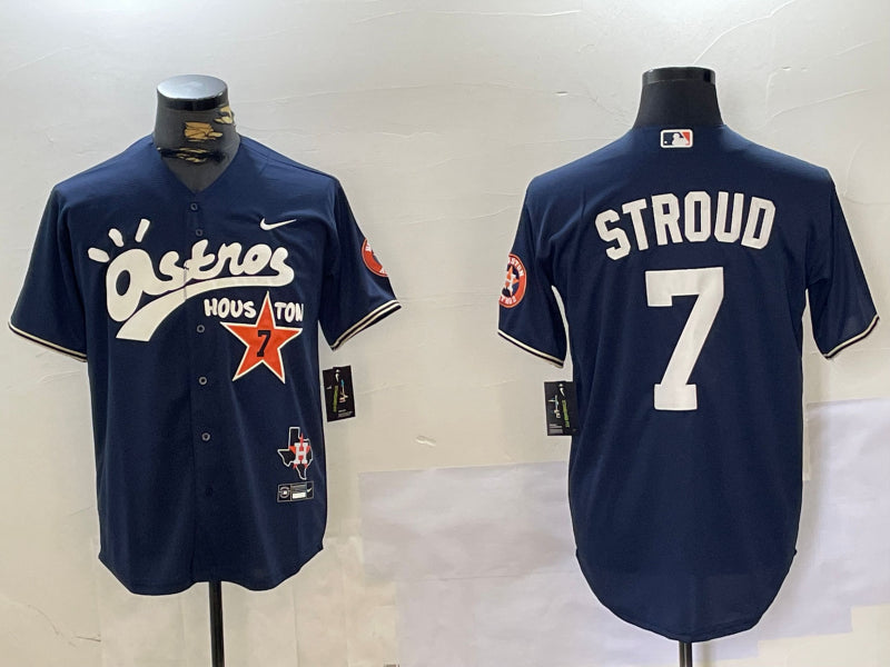 Men’s Houston Astros C.J. Stroud #7 Navy Jersey