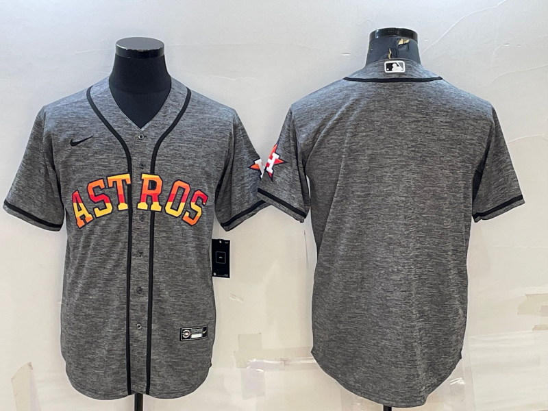 Men’s Houston Astros Gray Blank Jersey