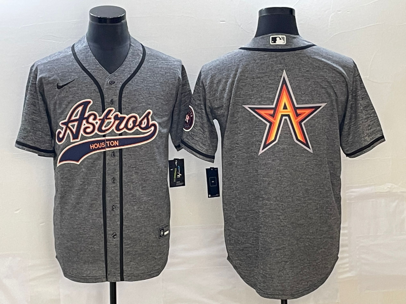 Men’s Houston Astros Gray Joint Edition Alternate Jersey