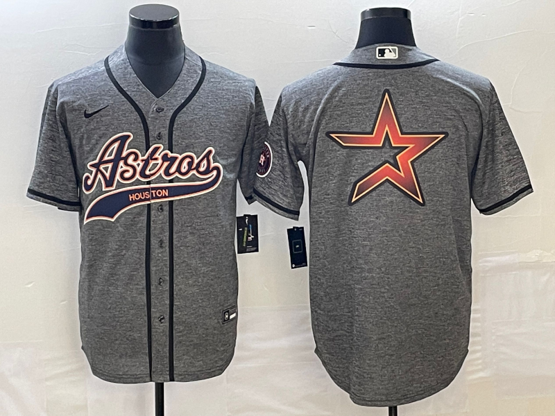 Men’s Houston Astros Gray Joint Edition Authentic Jersey