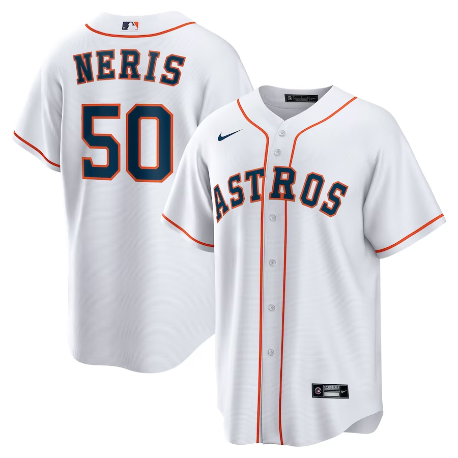 Men’s Houston Astros Hector Neris #50 White Home Jersey