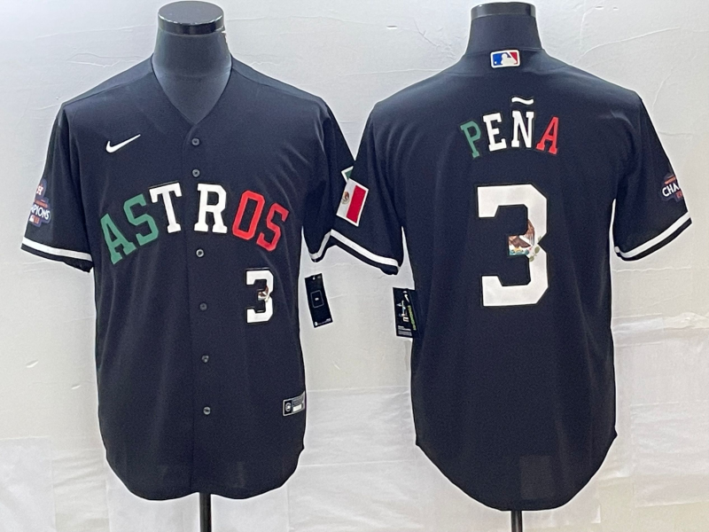 Men’s Houston Astros Jeremy Pena #3 Black Alternate Jersey