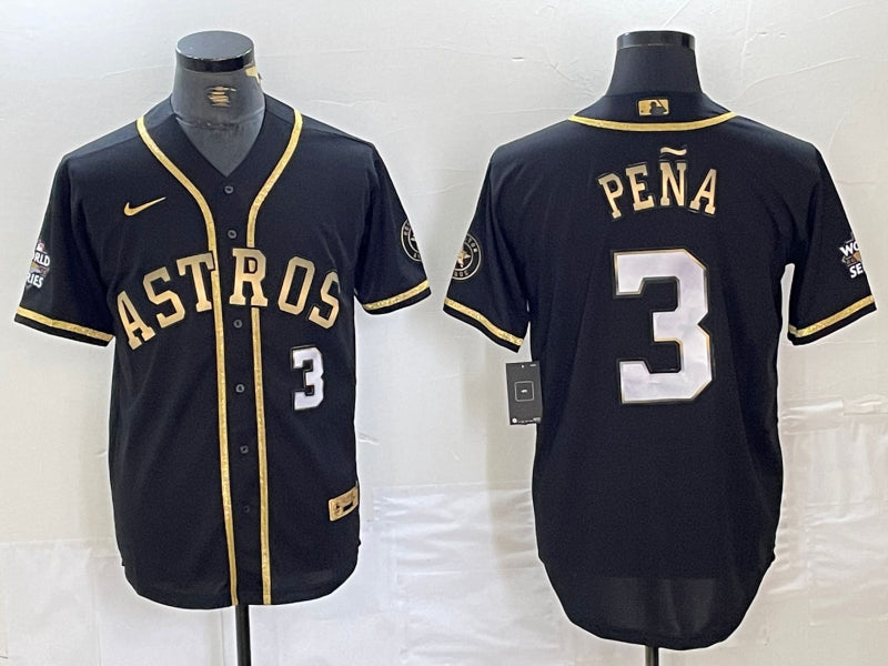 Men’s Houston Astros Jeremy Pena #3 Black Jersey