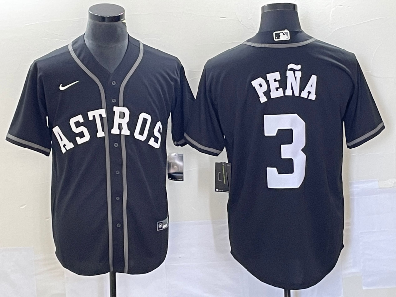 Men’s Houston Astros Jeremy Pena #3 Black Jersey